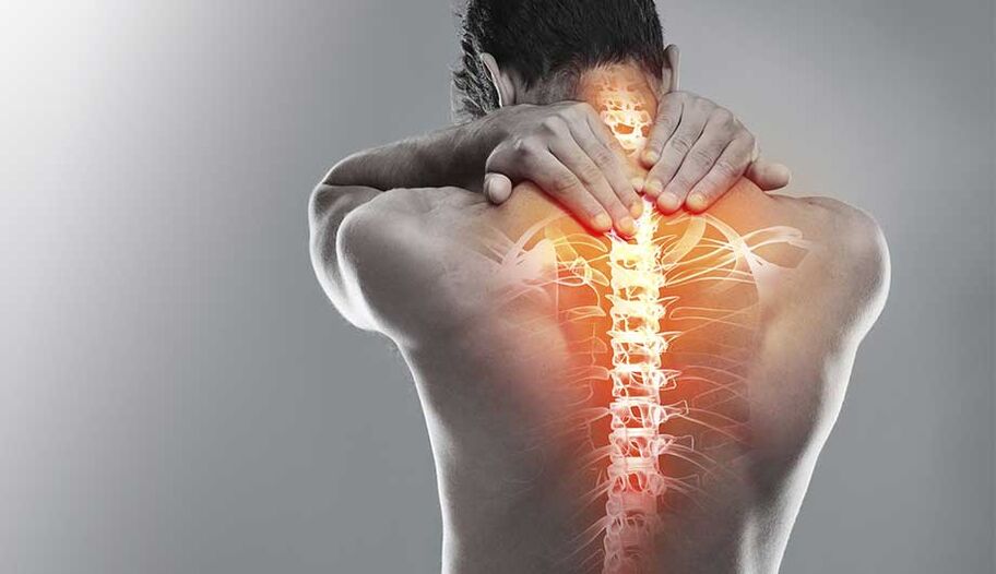 Pijn in de wervelkolom als gevolg van osteochondrose